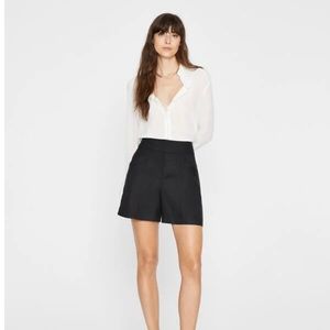 Club Monaco Black Linen Blend Shorts
